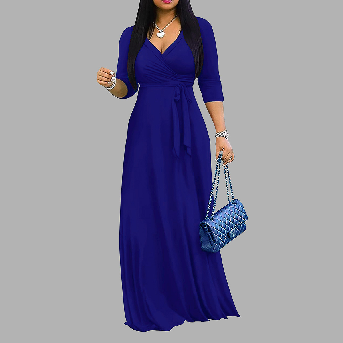 Half-Sleeve V-Neck, Waist-Cinching - Image 3