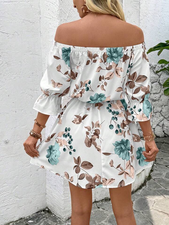 Floral Printed Short Strapless - Image 2