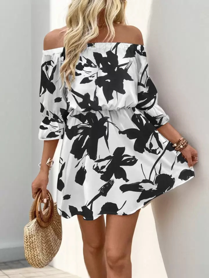 Floral Printed Short Strapless - Image 3
