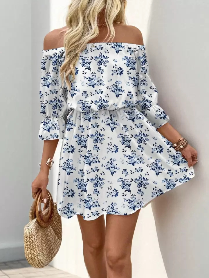 Floral Printed Short Strapless - Image 5