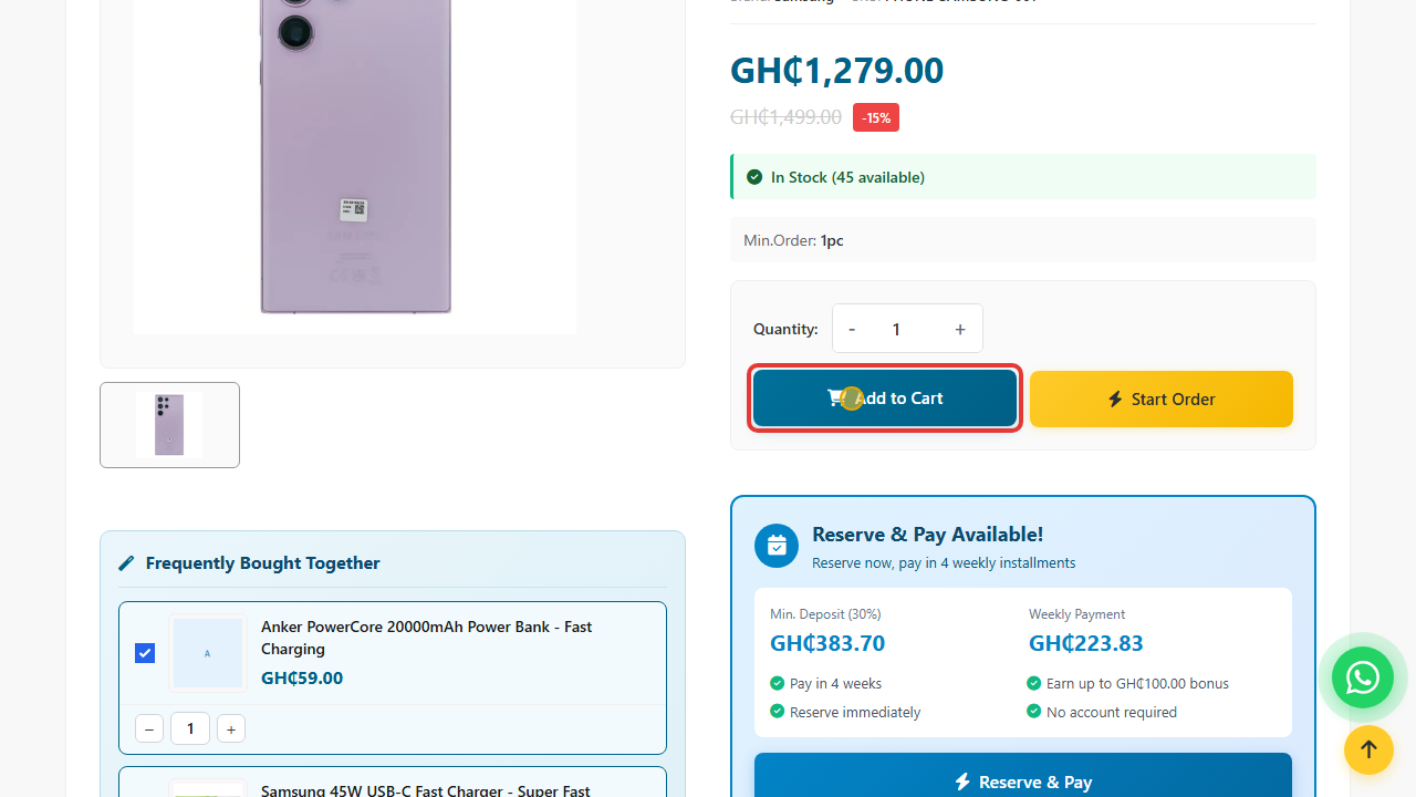 The Add to Cart button